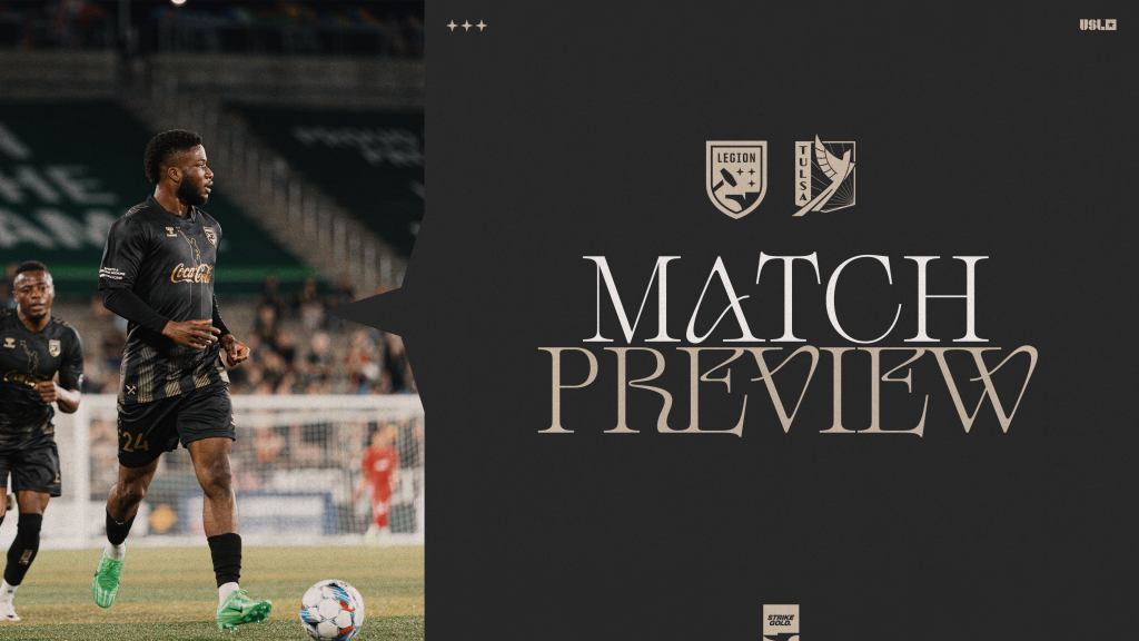 Match preview graphic for Birmingham Legion FC vs FC Tulsa